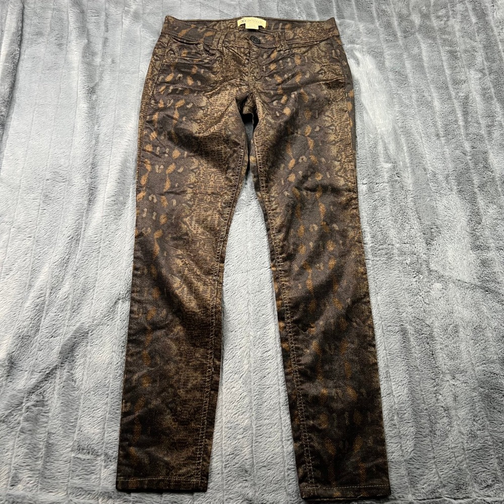 Democracy Justice Jeggings Brown Bronze Animal Print Slim Fit Pants B169AC5E 8